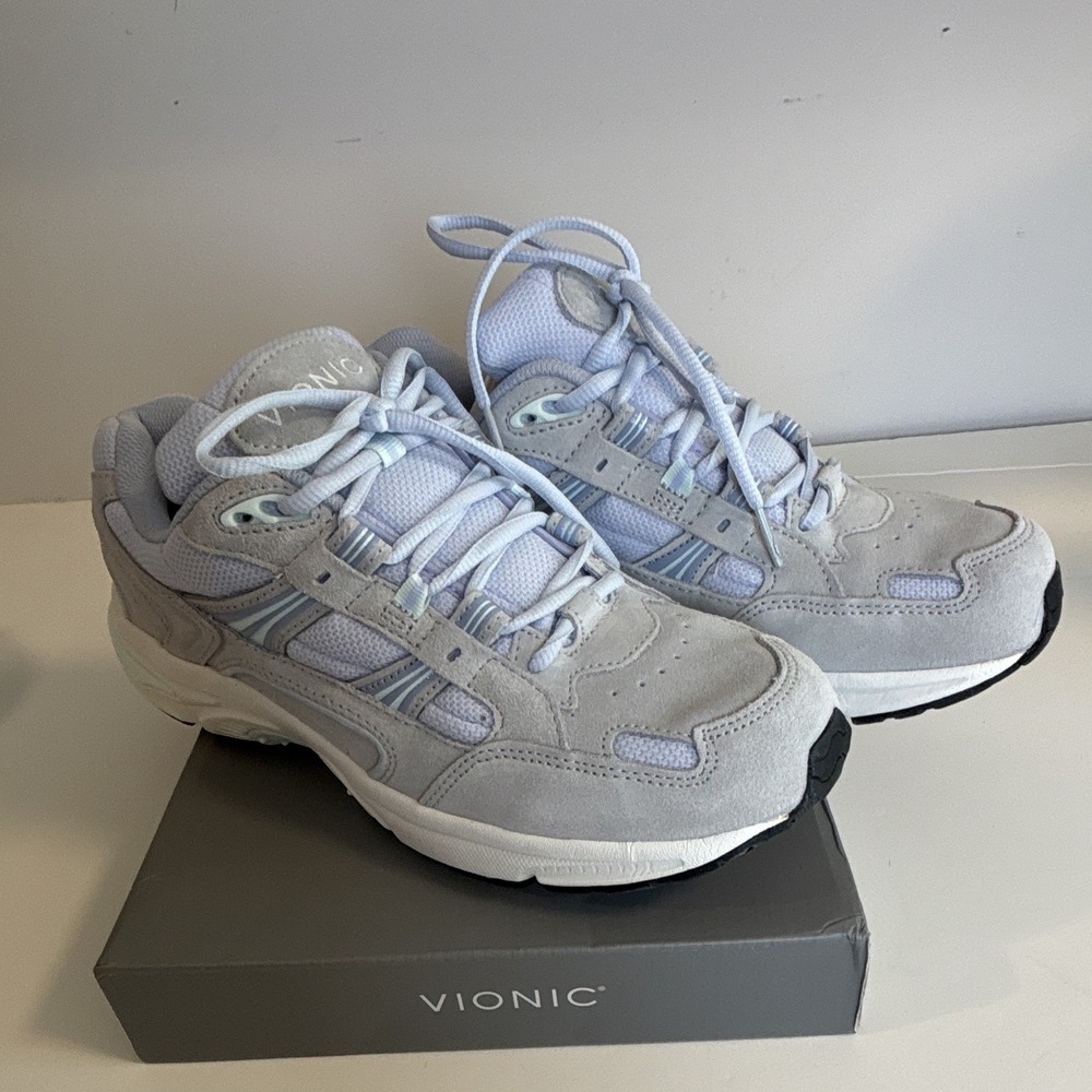 Vionic 23MWalk Suede Mesh Low Top Sneakers Women's 10 White Walking S002 (s003)